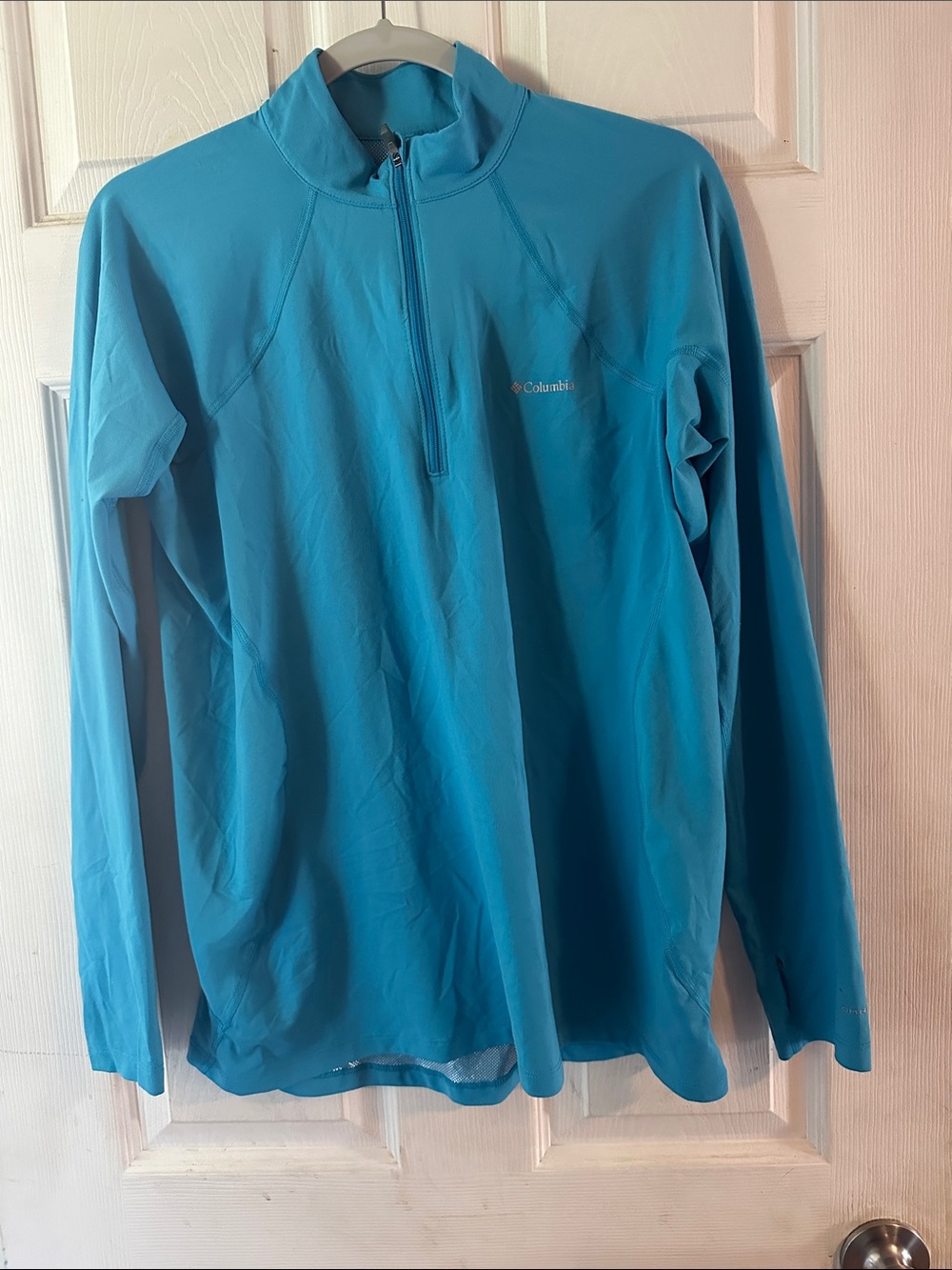 Columbia Teal Blue Long-Sleeve Half-Zip Performance Pullover
